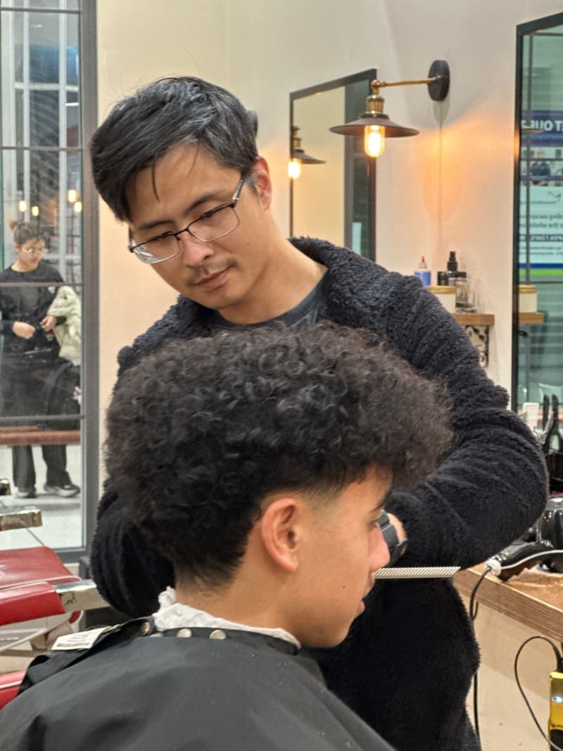 Blowout Taper Haircut Blowout taper haircut with clean blending and added volume